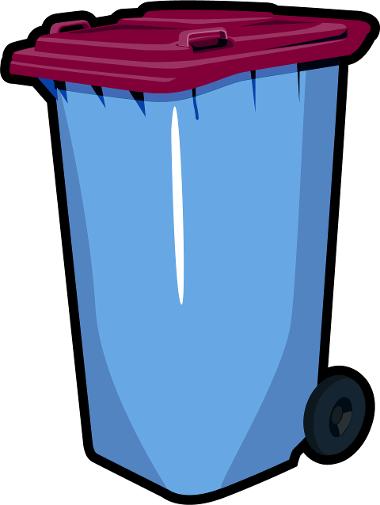 blue bin red lid image