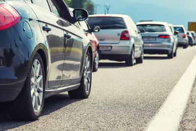 Queue of cars