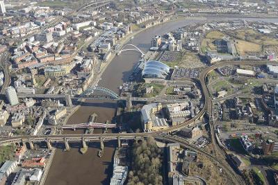 Aerial of river