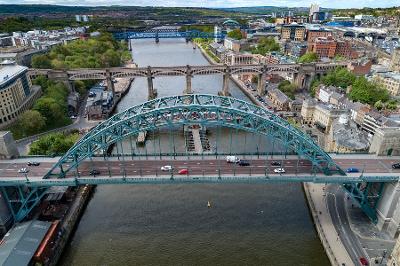 Tyne Bridge aerial June 2022