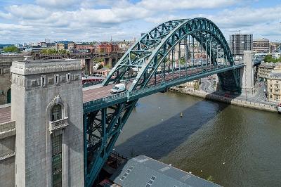 Tyne bridge by drone