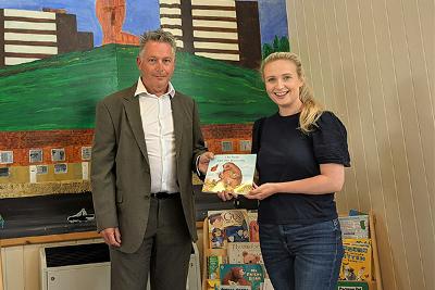 Local author donates book to Chowden Children's Centre