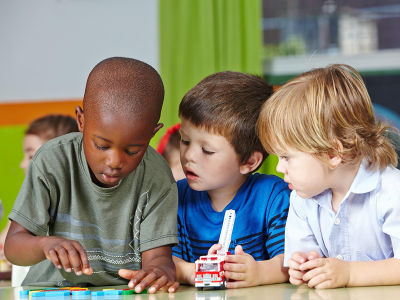 Children playing at pre school