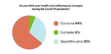 H&WB changed through covid pie chart