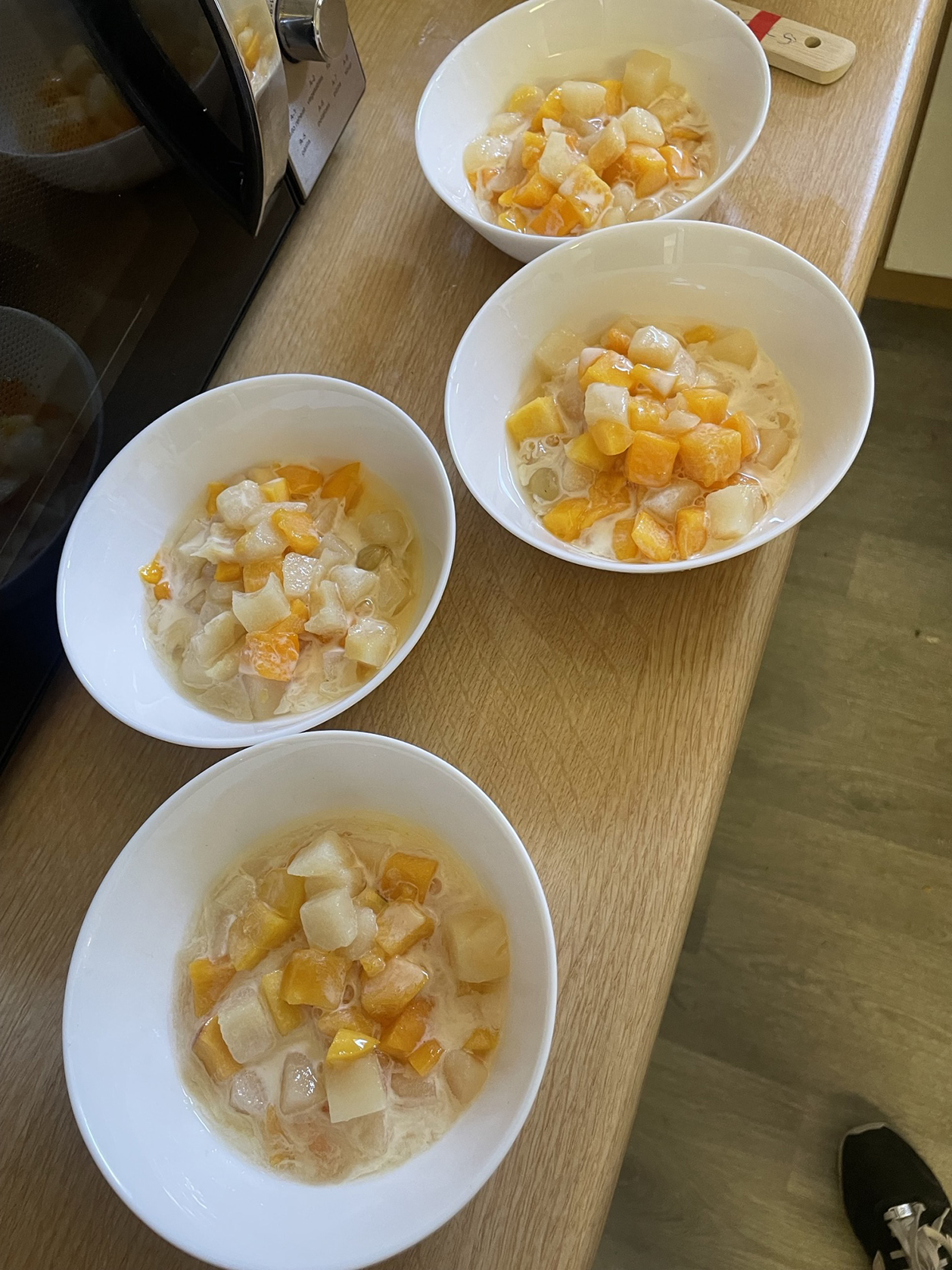 Cumbria Waste volunteers - dessert at Embells CIC